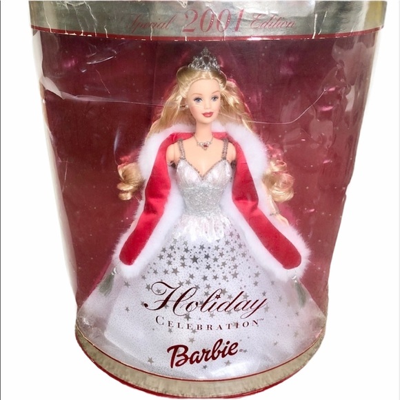 Mattel Holiday Celebration Barbie 2001 Special Edition Collectible Barbie - Picture 16 of 16